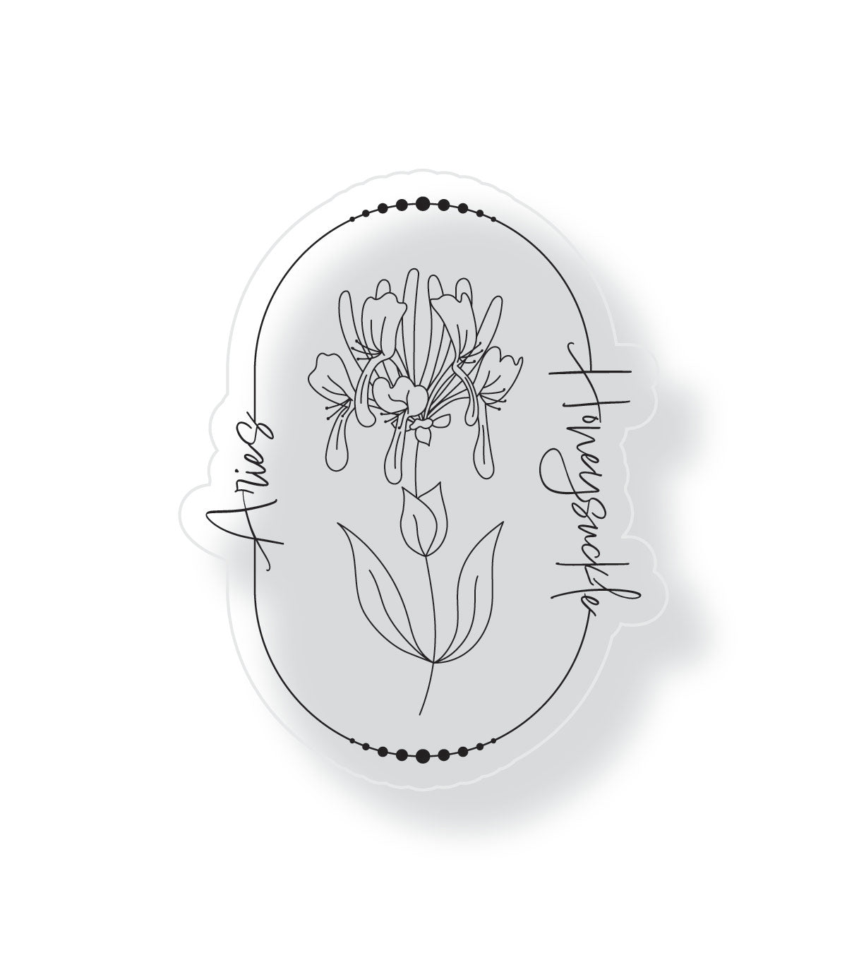 Aries Zodiac Flower Sticker