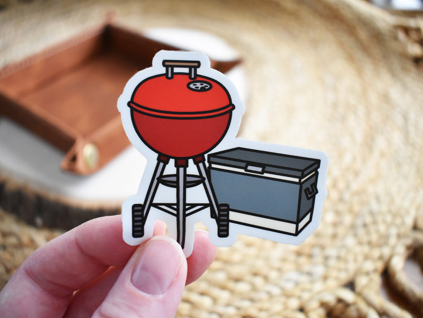 Grillin' and Chillin' Backyard Sticker