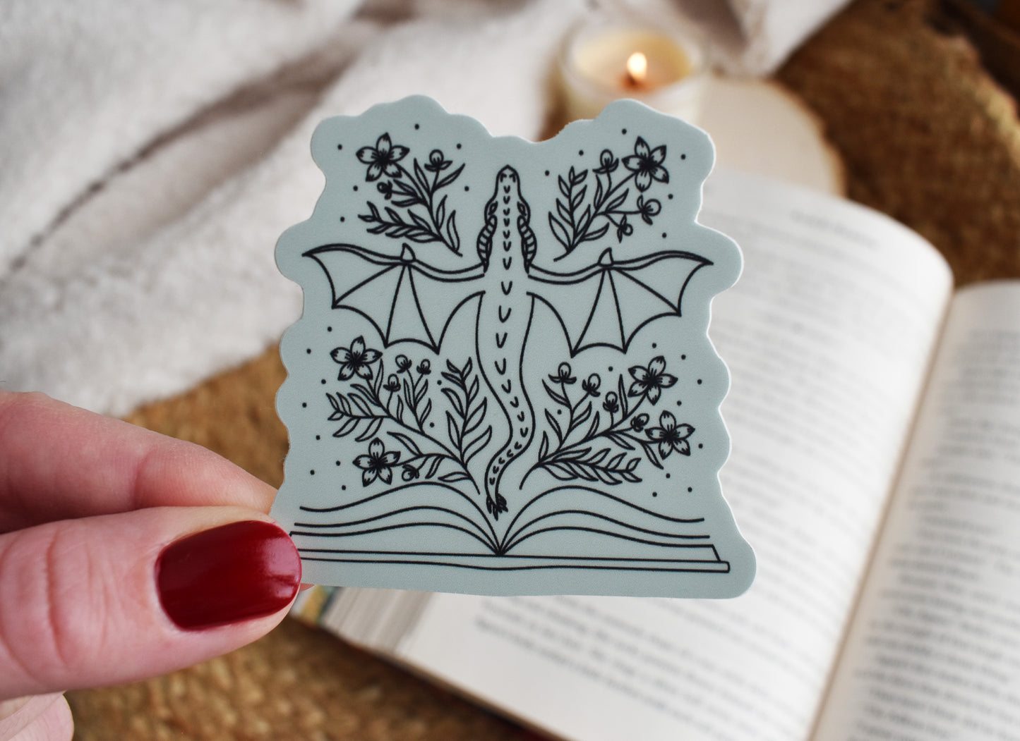Book Dragon Sticker