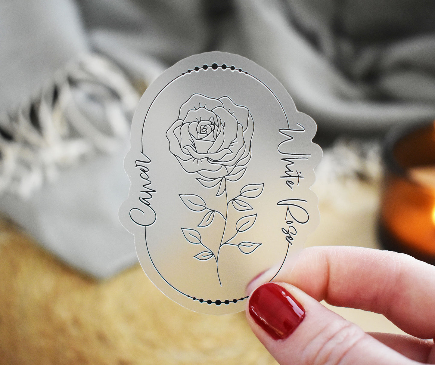 Cancer Zodiac Flower Sticker