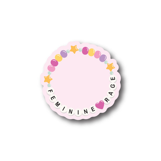 Feminine Rage Friendship Bracelet Sticker