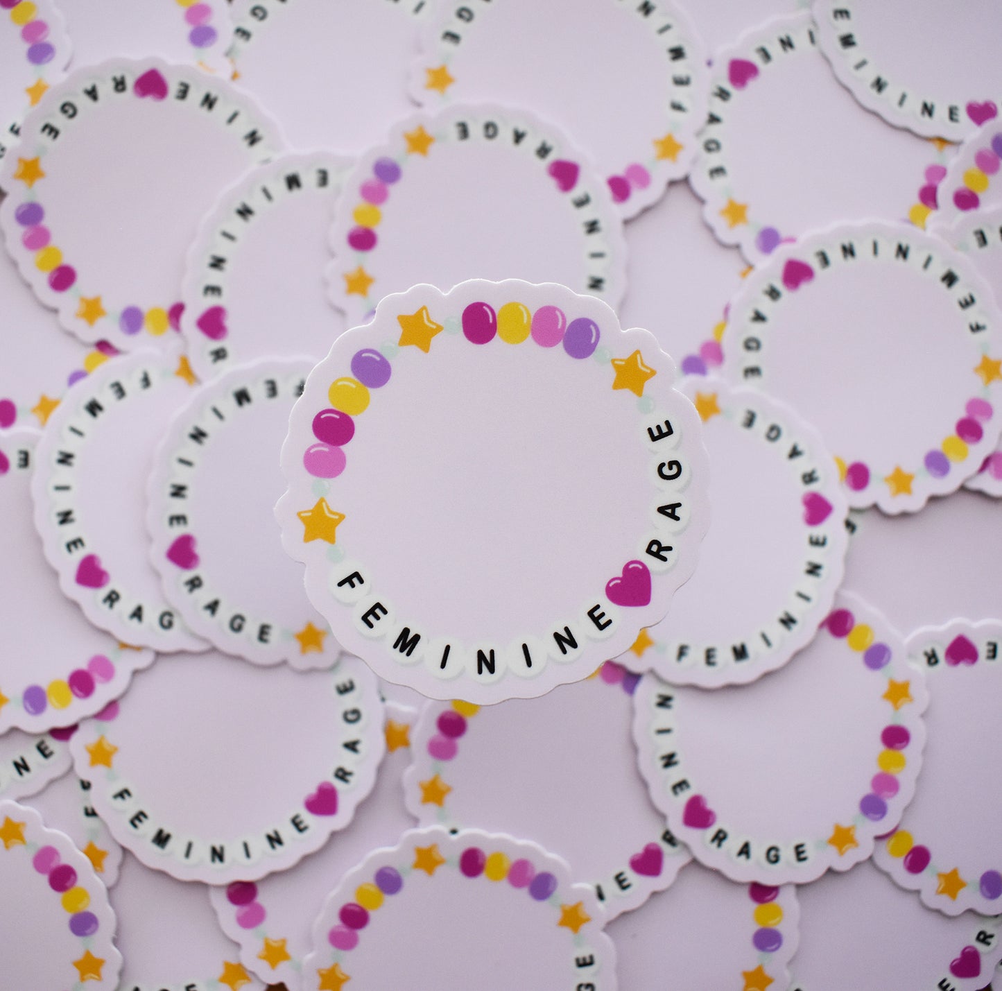Feminine Rage Friendship Bracelet Sticker