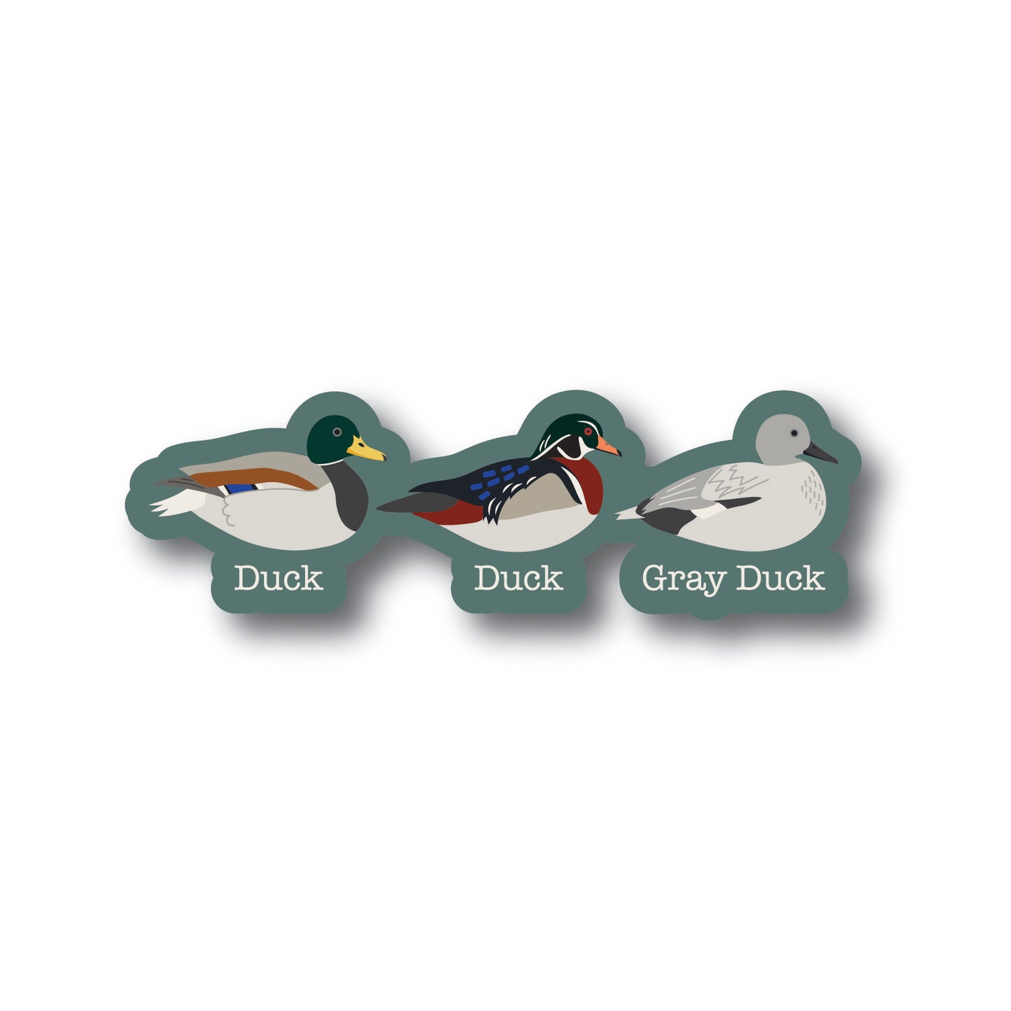Duck Duck Gray Duck Sticker