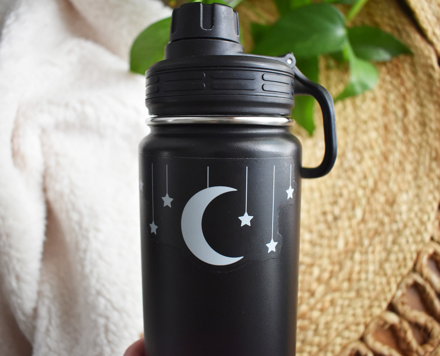 Moon And Stars Sticker Clear
