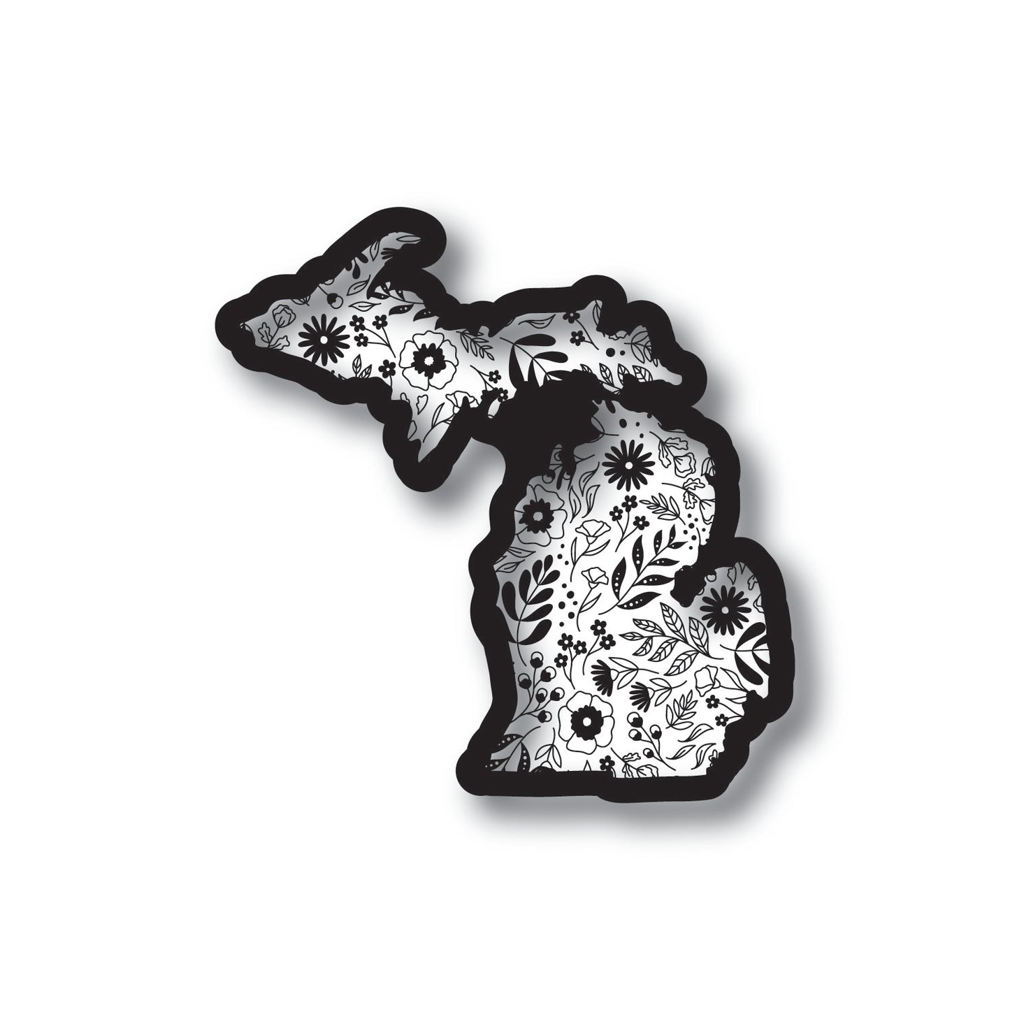 Michigan Floral Sticker (Clear)