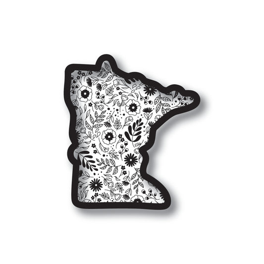 Minnesota Floral Sticker (Clear)