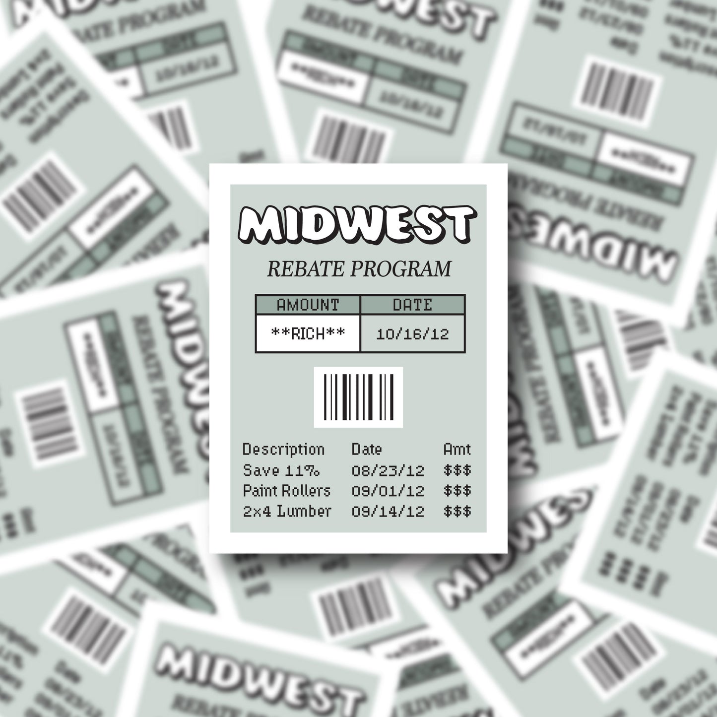 Midwest Rich Sticker