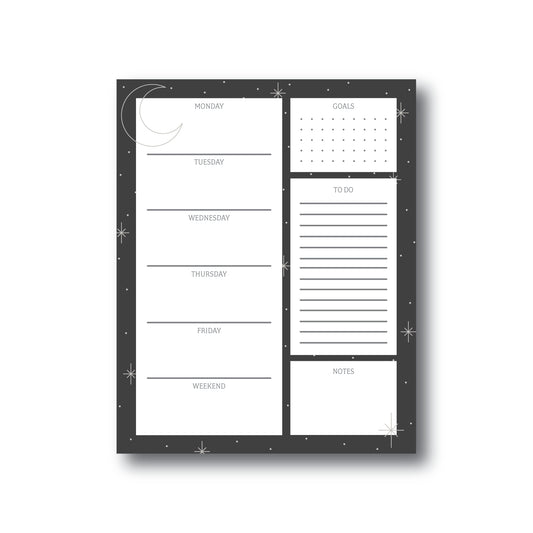 Moon And Stars Calendar Notepad