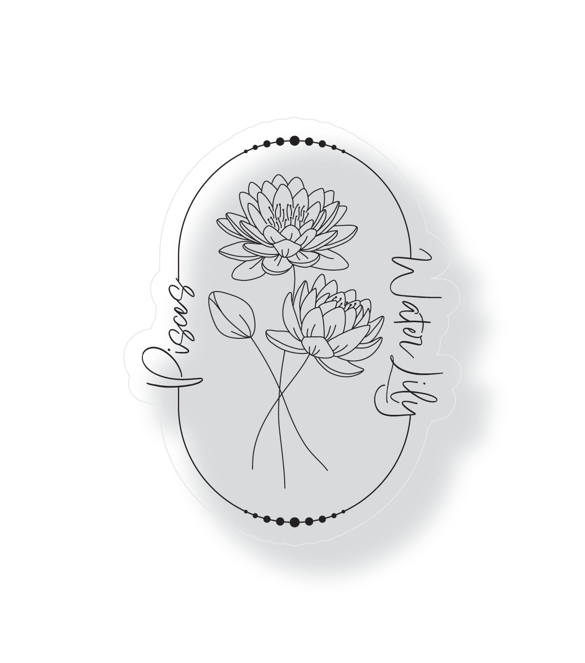 Pisces Zodiac Flower Sticker