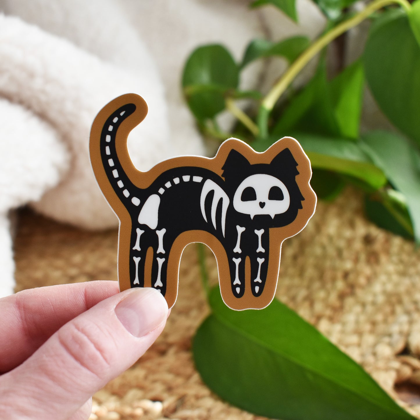 Skeleton Cat Sticker