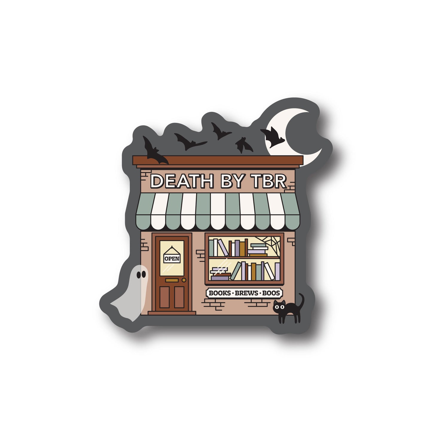 Spooky Bookstore Sticker