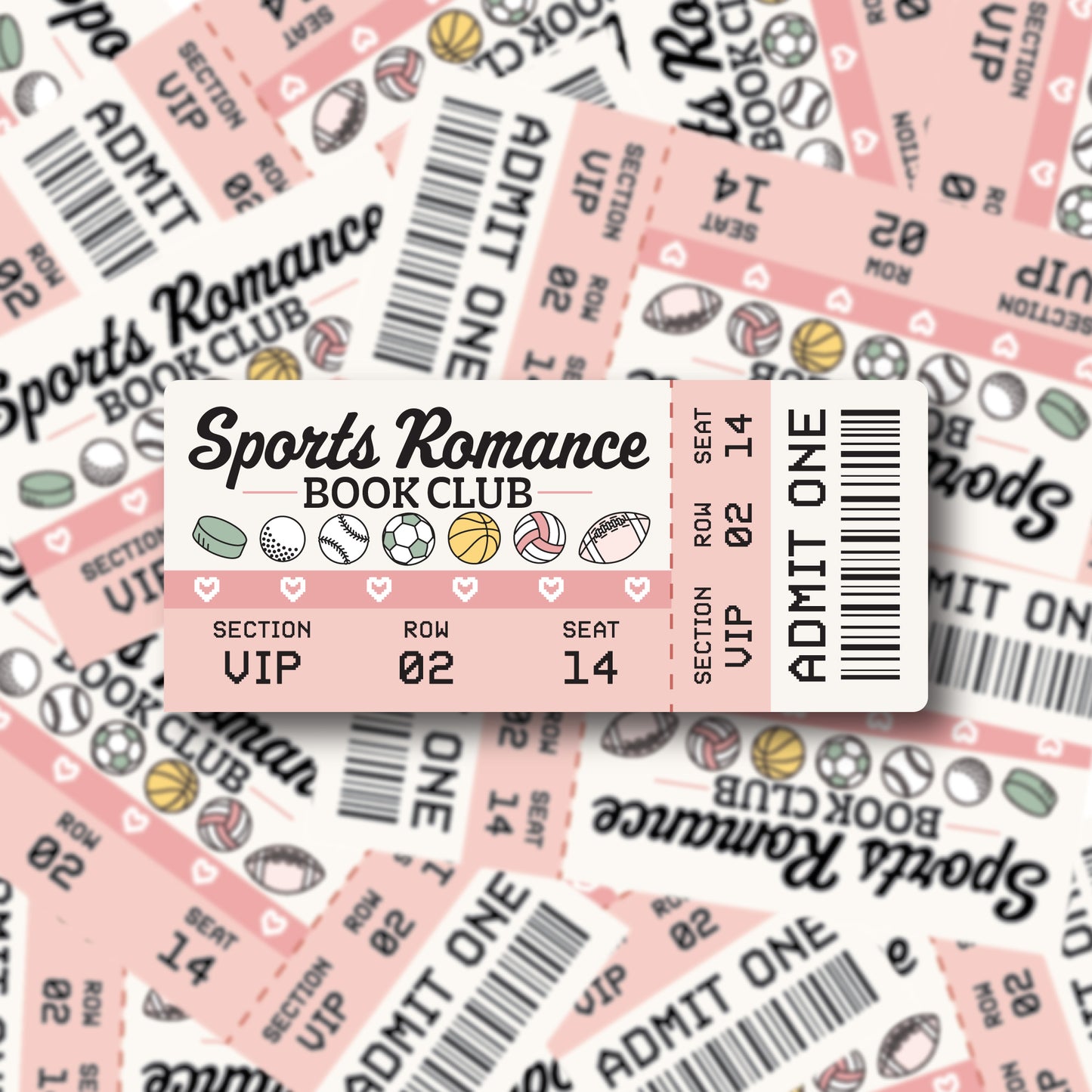 Sport Romance Ticket Sticker