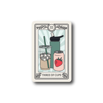 Three Of Cups Tarot Card Sticker