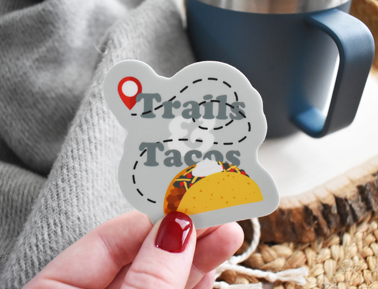 Trails And Tacos Sticker