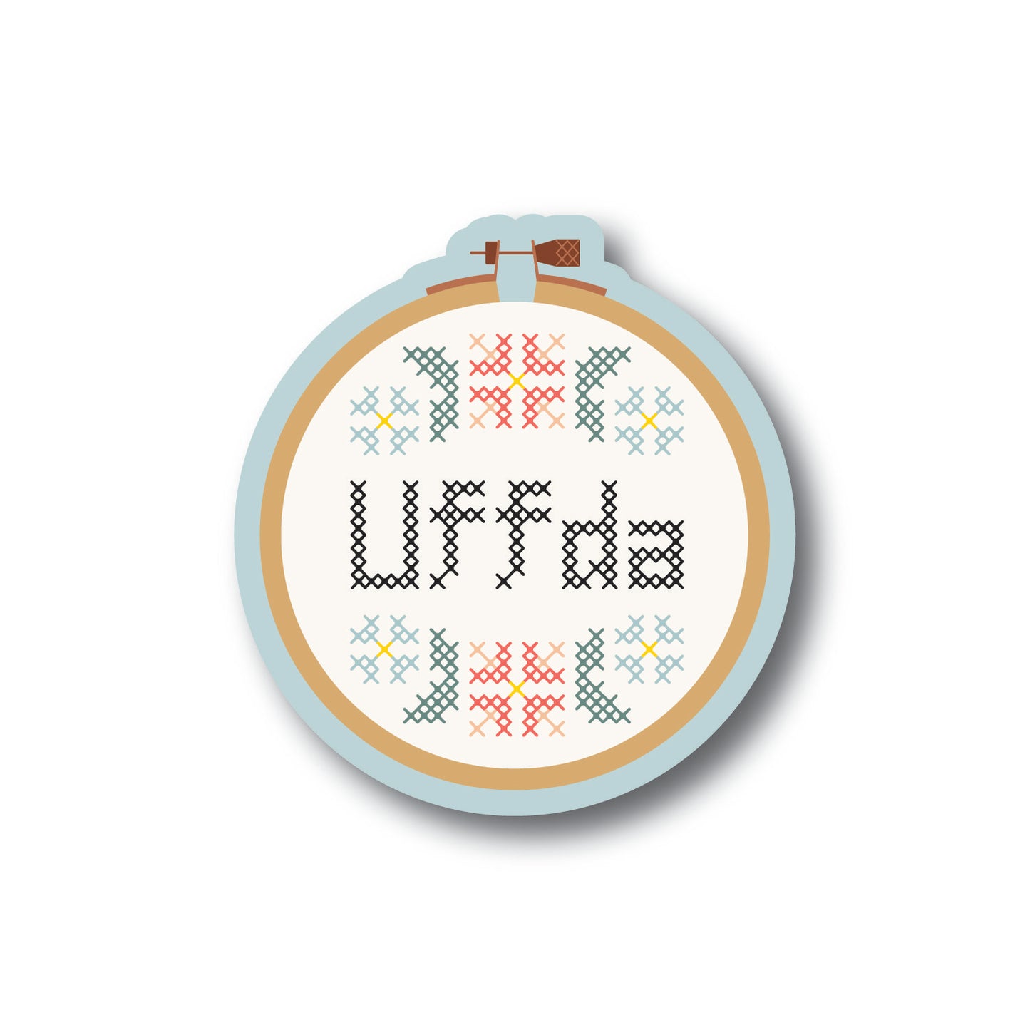 Uffda Embroidery Sticker