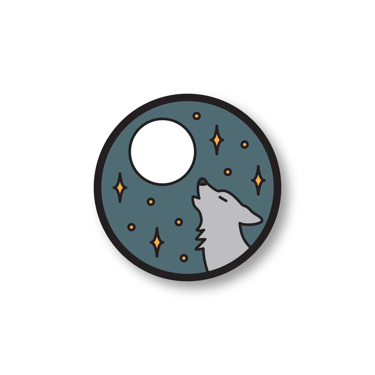 Howling At The Moon Sticker