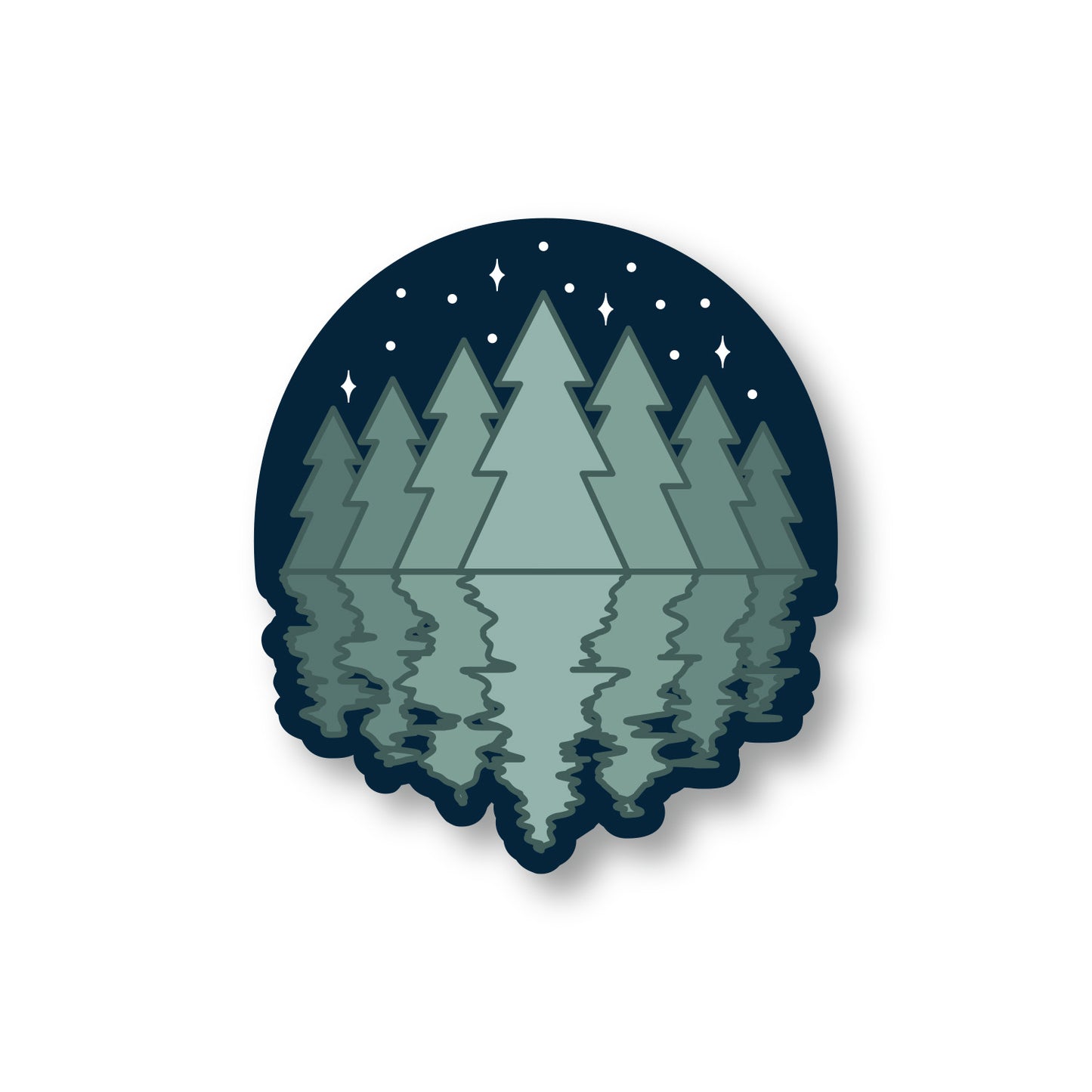 Lake Reflection Sticker