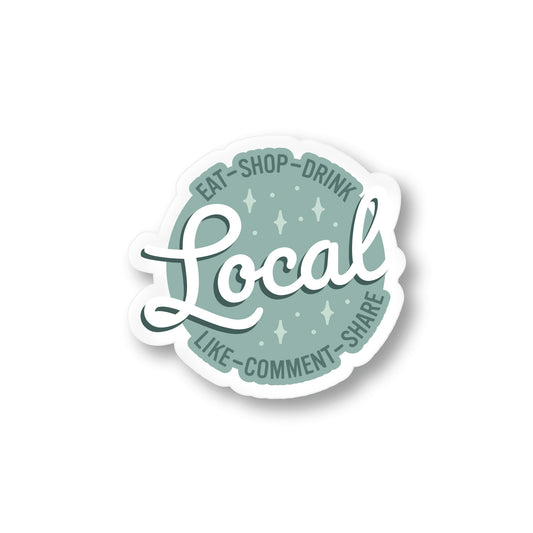 Support Local Clear Sticker