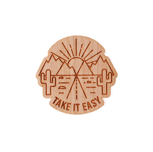 Take It Easy Wood Sticker
