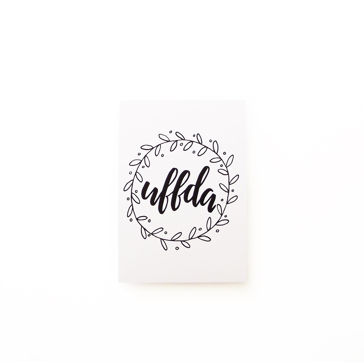 Uffda Print Black & White