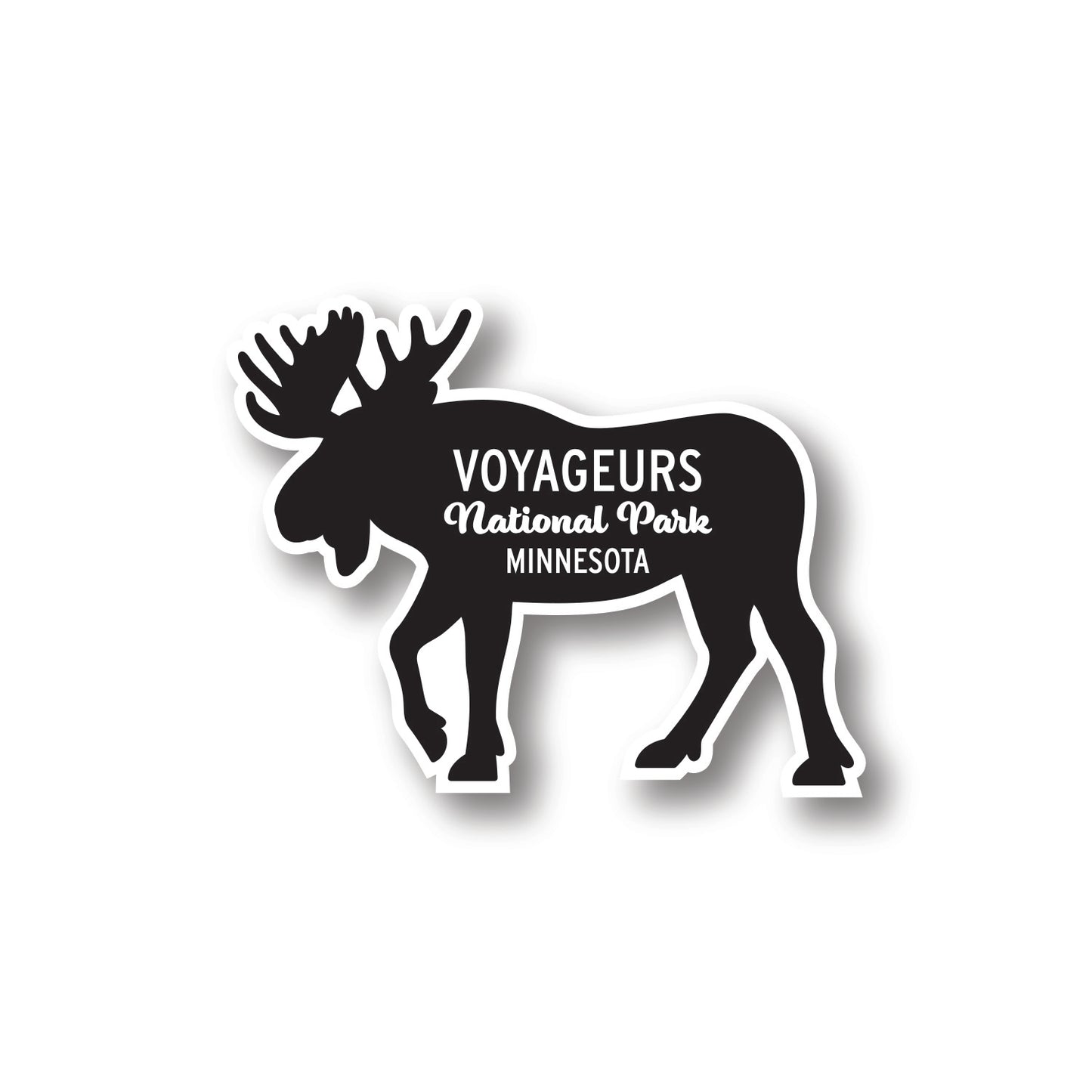 Voyageurs Moose Sticker