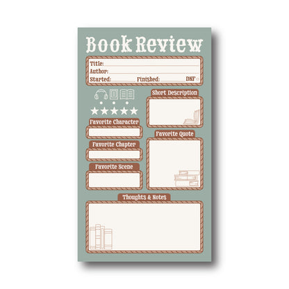 Book Review Notepad - Western