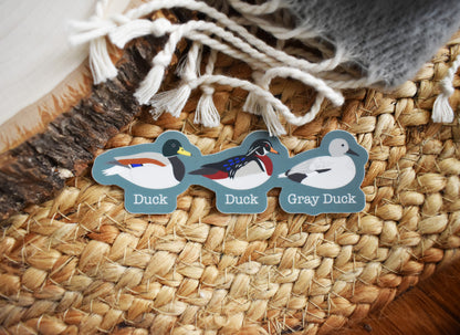 Duck Duck Gray Duck Sticker