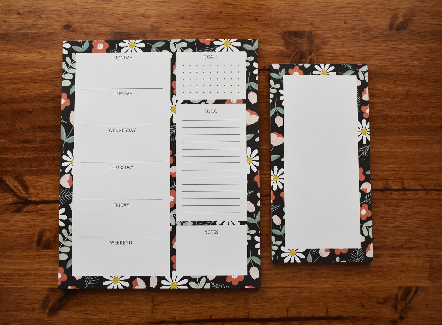 Floral Calendar Notepad