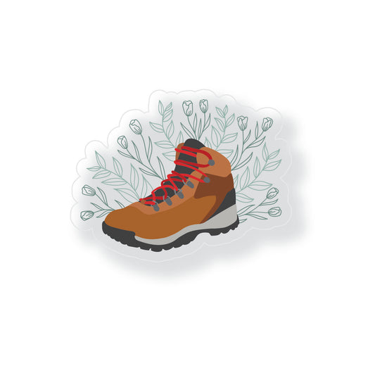 Hiking Boot Sticker Clear