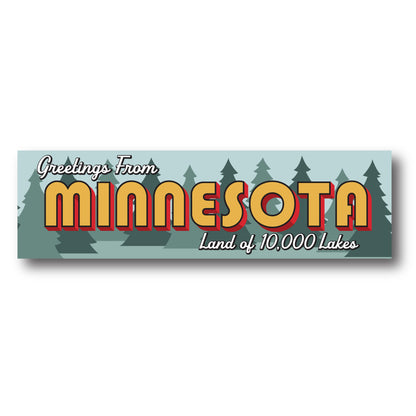 Greetings From MN Bumper Sticker