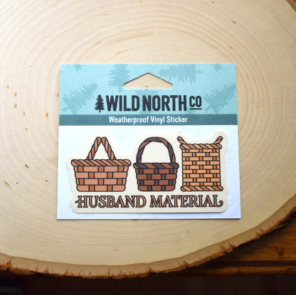 Husband Material Sticker