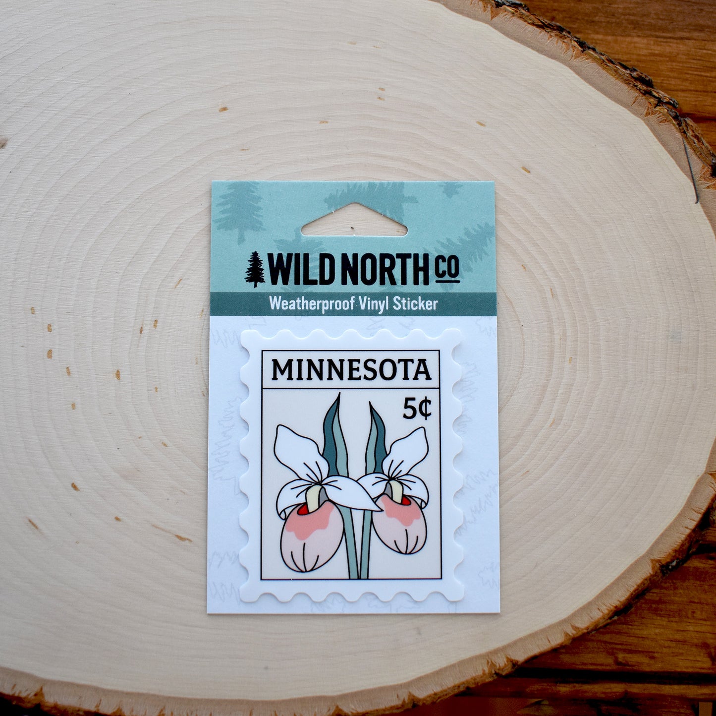 Lady Slipper Stamp Sticker