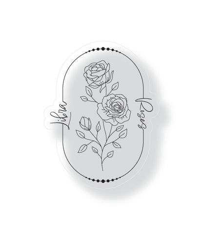 Libra Zodiac Flower Sticker