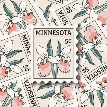 Lady Slipper Stamp Sticker