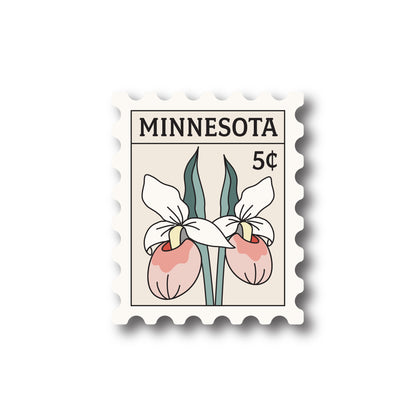 Lady Slipper Stamp Sticker