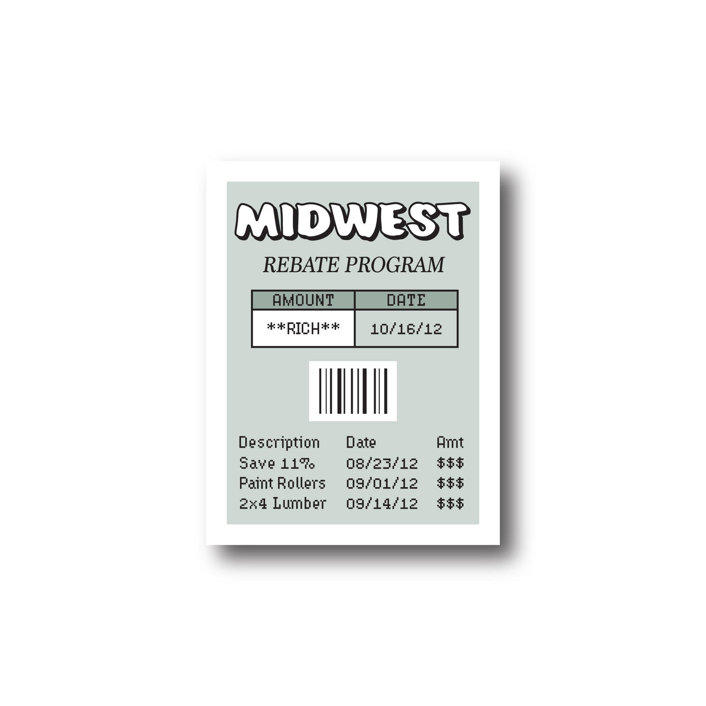 Midwest Rich Sticker