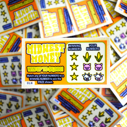 Midwest Money Scratch Off Sticker