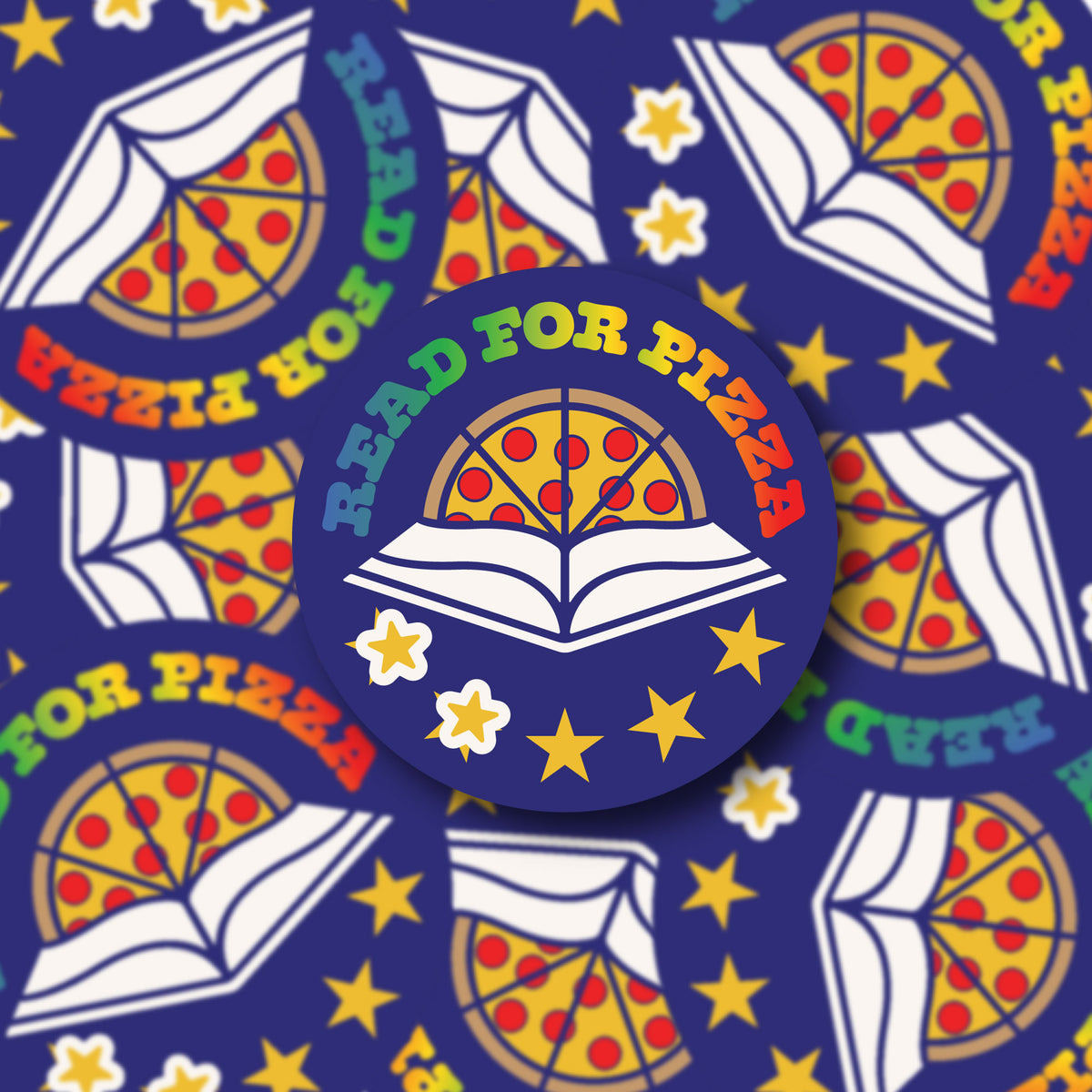 Read For Pizza Sticker