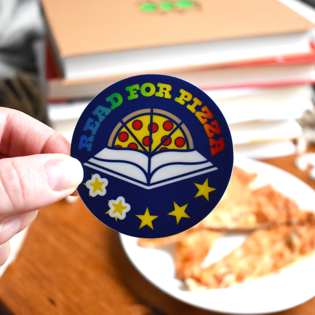 Read For Pizza Sticker