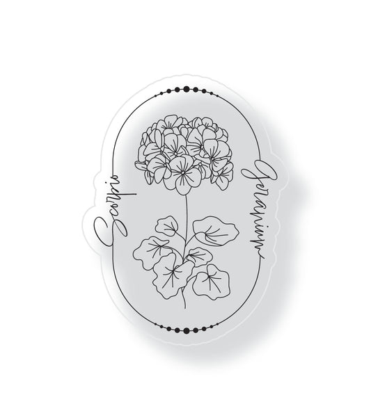 Scorpio Zodiac Flower Sticker