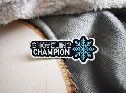 Shoveling Champion Sticker