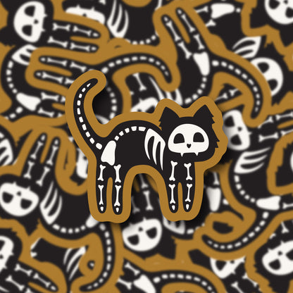 Skeleton Cat Sticker