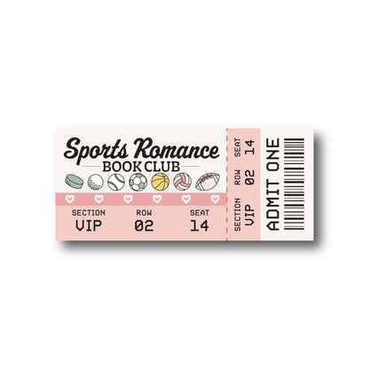 Sport Romance Ticket Sticker
