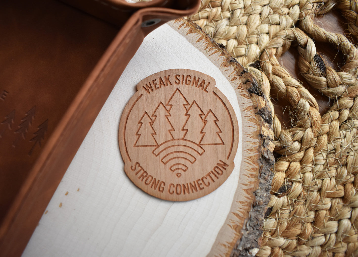 Weak Signal Strong Connection Wood Sticker