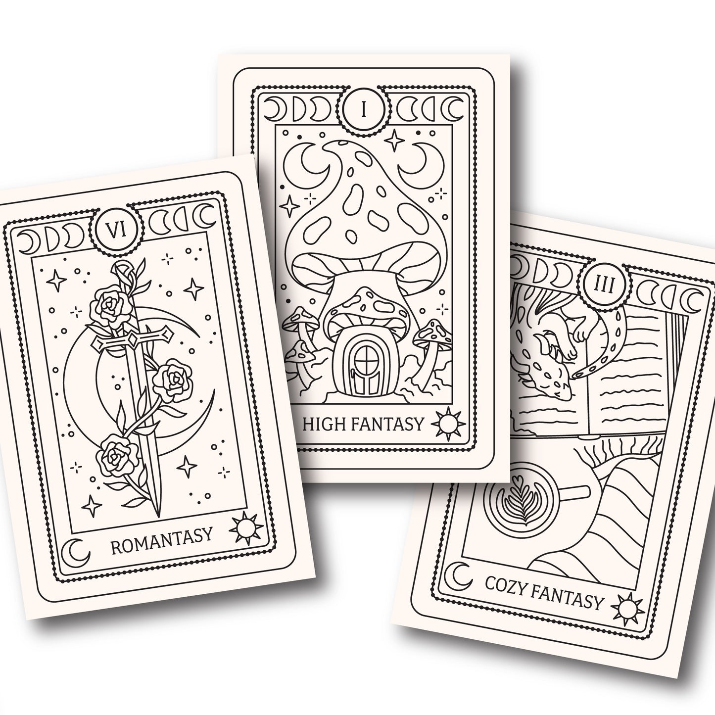 The Fantasy Reader's Tarot Coloring Book