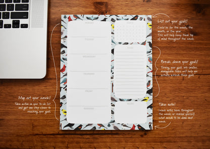 Total Bird Nerd Calendar Notepad