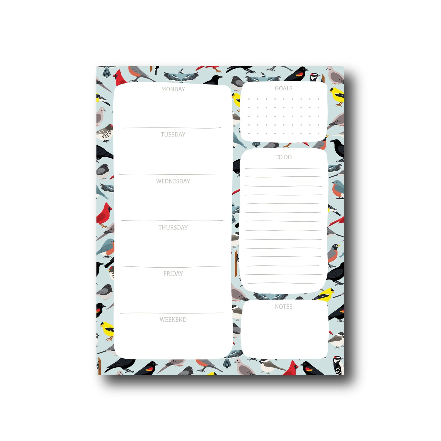 Total Bird Nerd Calendar Notepad