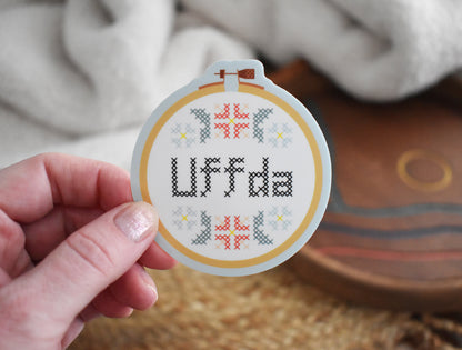 Uffda Embroidery Sticker