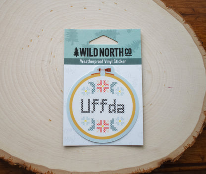 Uffda Embroidery Sticker