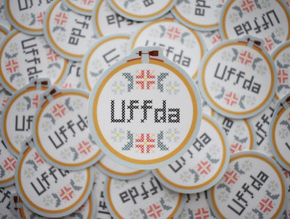 Uffda Embroidery Sticker